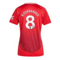 Manchester United Bruno Fernandes #8 Hjemmebanetrøje Dame 2024-25 Kortærmet